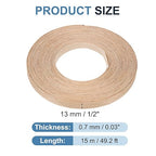PATIKIL Red Oak Edge Banding, 1/2 in x 49.2 ft Wood Veneer Tape, Pre-glued Flexible