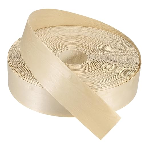 PATIKIL Birch Edge Banding, 3 Inch x 250 ft Wood Veneer Tape Pre-glued Flexible Plywood Edge Banding with Hot Melt Adhesive for Furniture Restoration