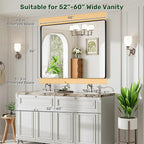 48X36 Black Bathroom Mirror for Over Sink, Metal Framed Vanity Mirror Wall Mounted, Rectangle Mirror for Bedroom Living Room Restroom Entryway, Anti-Rust, HD Tempered Glass