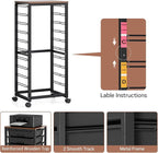 Rolling Cart with Drawers,10 Drawer Rolling Cart,Rolling storage cart with drawers,Black Rolling Drawer Cart,Teacher Rolling Cart for Classroom Storage,Craft Cart with Wooden Tabletop