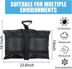 TRINKA 240 LBS Plus Size Canopy Weights Sand Bags Set of 4-1680D Oxford Heavy Duty Sandbags for Outdoor Tent, Patio Umbrella, Gazebo, Sun Selter, Windproof Pop up Tent Weights, Black (No Sand)