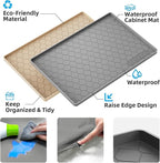 Silicone Under Sink Mat 37" x 22", kitchen Essentials and Gadgets, Shelf liner and Cabinet Protector, Home Organizers and Storage, Waterproof Bathroom Tray