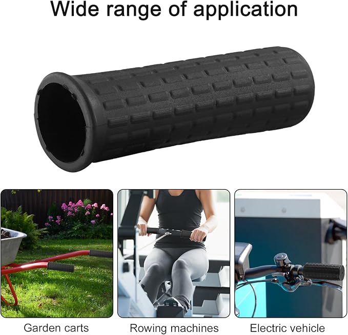 Rubber Handles for Wheelbarrow, 8-42mm Inner Diameter Wheelbarrow Handles Fit Most Wheelbarrows/Garden Cart, Non Slip & Shock Absorbing Handle Grips Replacement(122 x 33mm)