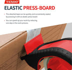 Heavy Duty Shipping Tape Dispenser: TENDO° Essential Line – Reusable, Replaceable, Eco-Friendly 2’’ Master Piece Dispenser for Pros with Patented 10° Sloped Chromium Blades - P-2200 (4th Gen.)_Red