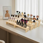 Large Display Wood Risers Wooden Stand 4 Tier Wood Racks, 2 Set 8 Pieces Cupcake Stands Cologne Perfume Organizer Dessert Stands for Vendors Event