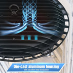 6 Pack 300W UFO Led High Bay Light Fixture,120VAC,5000K Daylight Commercial Shop Bay Lighting,45000LM,[1300W MH/HPS Equiv.] US Plug Area Lighting for Warehouse/Barn/Gym/Factory/Workshop