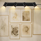 BoostArea Plug in Track Lighting, LED Track Light Kit, Black 4-Light Track Lights for Kitchen, 15 FT Cord,4 Way Ceiling Spotlight, Rotatable Wall Mount Light Head for Bedroom Hallway Living Room
