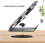 Tablet POS Stand - Heavy Duty Steel Kiosk Stand with 360° Swivel Base Anti-Theft - Compatible with 10.9" iPad 10th, Pro 11" 1 2 3 4, Air 4 5, Air 11", iPad 11"(A16)