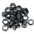 30 pcs Black Snap Bushing 3/4" (20 mm) Mounting Diameter, Plastic Cable Hole Grommets for Wiring, Round Nylon Snap in Locking Electrical Wire Cord Hose Tubing Bushings Grommets Protectors