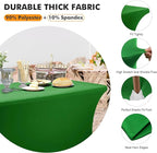 SEPARO 2 Pack 6 Ft Forest Green Table Cover Fitted Rectangular Tablecloth Stretchable Fabric Table Cloth 6 ft Wrinkle-Free for Party Tradeshows Banquet Weddings Cocktail