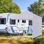 Eurmax USA 10FT Instant Canopy SunWall Pop Up Canopy Wall with Horizontal Strap for Eurmax ONLY,1 Pack Sidewall (White)