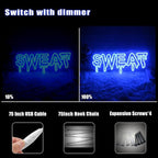 Sweat Neon Sign for Home Gym Wall Decor Sweat Gym Lighting Man Cave Decor Wall Art Gift 16.8"×6.8"