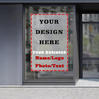 Custom Business Window Film, Custom Signs, Business Windows Graphics Decal, Personalized Frosted Window Advertising Sticker, Design Photos and Text Window Film 18 x 24in