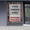 Custom Business Window Film, Custom Signs, Business Windows Graphics Decal, Personalized Frosted Window Advertising Sticker, Design Photos and Text Window Film 24 x 36in