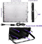 4 Pack 300W Black Lights, Blacklight Flood Light with Plug and Switch,for Glow Party, Black Light Party, Halloween, Body Paint, Neon Glow, Stage Lighting, Fluorescent Poster