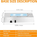 EUSTUMA LED Light Base Rectangle Display Stand In A Variety of Colors,Lighted Up Stand Color Changing Small LED for 3D Glass Crystal Art,Holiday Party Decoration. (Silver, Medium)