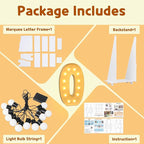 imprsv Light Up Letters, 4FT Marquee Letters for Birthday Wedding Engagement Party Decor, Large Marquee O for Party Decoration Arch Kit Decorations