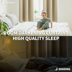BGment Room Darkening Curtains 96 Inches Long - Grommet Thermal Insulated Drapes Window Treatment Curtains for Bedroom, 2 Panels, 55 x 96 Inch, Beige