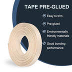 PATIKIL Maple Edge Banding, 1 Inch x 49.2 ft Wood Veneer Tape Pre-glued Flexible Plywood Edge Banding with Hot Melt Adhesive for Furniture Restoration