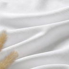 Nanspring White Linen Curtains 64 Inches Long 2 Panels Set Back Tab Rod Pocket Semi Sheer Light Filtering Curtains Airy Elegant Window Privacy Drapes for Kitchen Bedroom Children Living Room 52x64