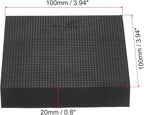 PATIKIL Rubber Anti-Vibration Pads, 4 Pcs Square Vibration Isolation Mats 3.94" x 3.94" x 0.8" for HVAC, Air Conditioner, Air Compressor, Washer, Dryer, Black