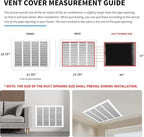 16x12 Return Air Grille(Duct Opening Size),Air Return Vent Cover,Flat Vent Cover,Rejillas De Aire Acondicionado Para Casa,Return Air Grilles,Outer Dimensions:17.75"Wx13.75"H(16"W x 12"H, Duct Opening)