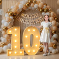 3FT Marquee Numbers 10, Large Light up Number 10 for Birthday Party Supplies, Sign, Backdrop, Happy 10th Birthday Decorations
