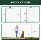 FXW Garden Fence Outdoor for The Yard – 45in(H) x 109.4ft(L) Heavy Duty Metal Animal Barrier for Dog and Rabbit, Decorative Dog Fence, 48 Panels, White
