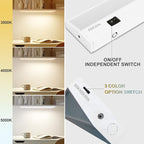 Ansen 2Packs of Under Cabinet Lighting Hardwired, 48in 26W 1720LM Dimmable Led Light for Kitchen/Closet, CRI 92+, R9 90+, 3 Color Temperature, 3000K/4000K/5000K(Warm White, Cool White, Daylight)