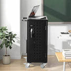 VEVOR 16 Device Charging Station with Lock & Key, Mobile Charging Cart for Chromebook, iPads, Tablet and Laptop, Up to 15.6 in Screen Size, Office and Classroom Locking Charging Station