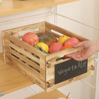 Wooden Record Crate Rustic Box for Home Office Storage Cube Record Organizer,Farmhouse Detachable Kitchen Fruits Vegetable Food Craets