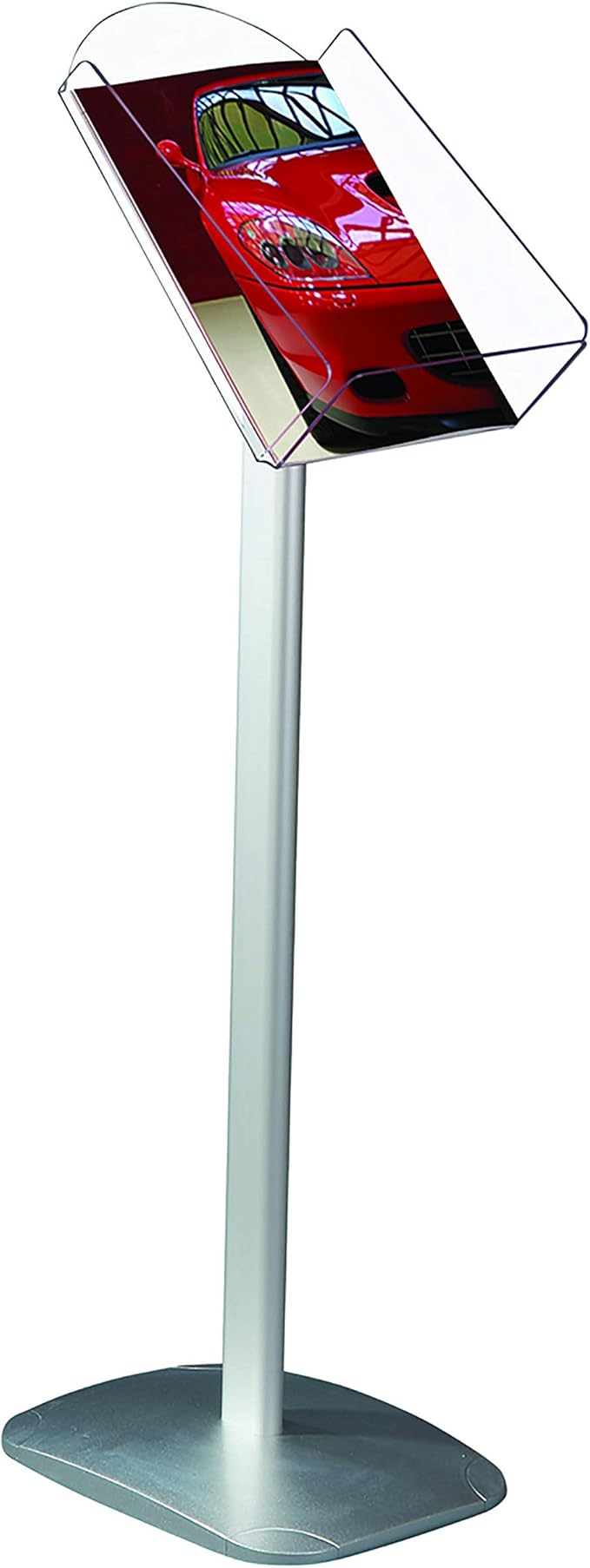 M&T Displays Sign & Brochure Stand Bundle – 24x36" Street SignPro A-Frame with Lens + 8.5x11" Freestanding Literature Holder – For Restaurants, Lobbies, Retail, or Trade Shows