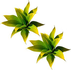 Artificial Agave Faux Agave 12.2In Fake Greenery Outdoor Artificial Plant Fake Plant for Indoor Home Decoration Plastic Plant Outdoor Decor Front Porch Decor Simulation Plants(Yellow,2Pack)