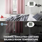 BGment Room Darkening Curtains 120 Inches Long - Grommet Thermal Insulated Drapes Window Treatment Curtains for Bedroom, 2 Panels, 52 x 120 Inch, Baby Pink