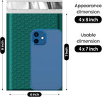 Fuxury Bubble Mailers 4x8" 200 Pack Self Seal Bubble Envelopes Padded Mailers Usable Size 4x7" Forest Green Padded Envelopes for Small Business Envelope Mailers