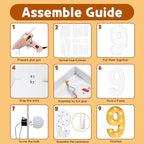 imprsv 3FT Light Up Letters, Marquee Numbers for 19th Birthday Decorations, Pre-Cut Foam Board Kit