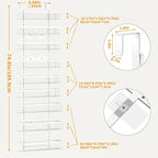 Moforoco 9-Tier White Over The Door Pantry Organizer, Pantry Organization and Storage, Black Hanging Basket Wall Spice Rack Seasoning Shelves, Home & Kitchen Bedroom Bathroom House Essentials
