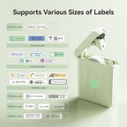 NIIMBOT D110 New Version Label Maker Machine with Tape, Handheld Bluetooth Label Printer, Mini Thermal Printer, Sticker Maker for Organizing Home Kitchen School, Green Visit The Store