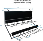 Century Drill & Tool, 2-tier pegboard rack space saver #03198 – perfect for garage organization, store garden equipment and tools, hanging crafts & jewelry, retail, product display (1 Pack)