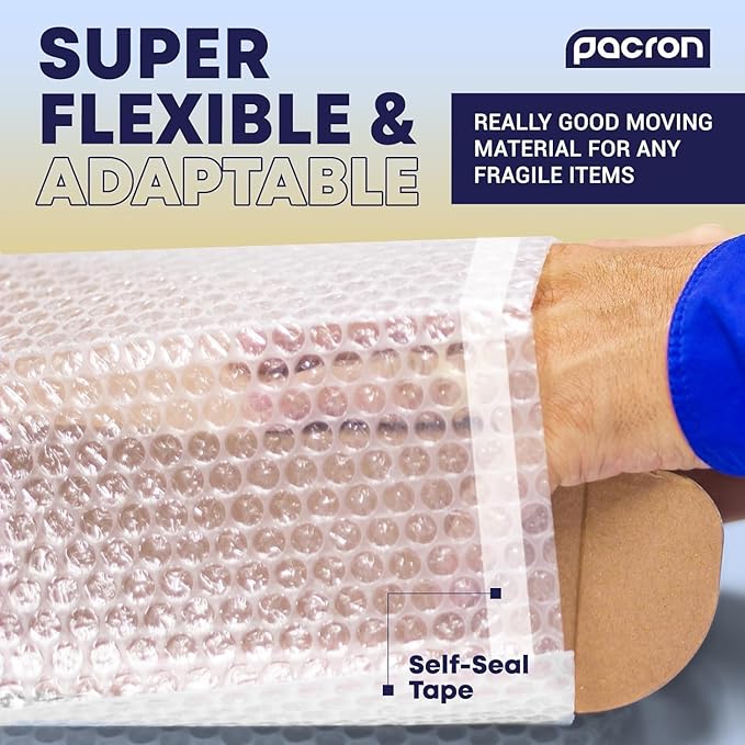 125 Pcs Clear bubble out Bags, 10x15.5 Bubble pouches, Self-Sealing clear bubble mailer Bubble bags for Shipping, Packing, Storage, Moving, Bubble Cushioning Wrap Bags