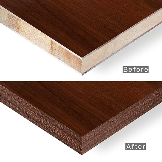GSCIT Club Cherry Edge Banding, 7/8 inch x 25ft roll of Veneer PVC Edge Banding Pre-glued Flexible, Wood Tape for Cabinet Repair