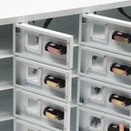 12 Slots Cell Mobile Phone Steel Locker with Combination Lock, Cellphone Charging Station with 3 in 1 Charging Ports for Most Phones, Cellphone Locker for Schools, Conference Rooms, and Offices