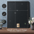 VCK 22x28 Poster Frame Set of 5 - Black, Exclusive Wood Grain Picture Frame - Wall Hanging