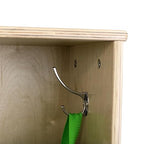 Factory Direct Partners 13141-NT Birch 5-Section Coat Locker with Bench, 5 Storage Cubbies and Coat Hooks - Natural
