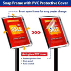 Sign Stand 11x17inch Pedestal Sign Holder Poster Stand 3Packs Adjustable Floor Standing Sign Holder with Heavy Duty Display Stand for Indoor Outdoor Business Store Sign Holders(Black)