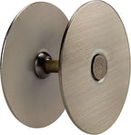 Door Hole Cover Plate, 2-5/8" Diameter Solid Steel, Hole Filler Plate for Door Handle (1, Antique Brass)