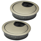 2 Pcs Desk Grommet 2-1/16" / 53 mm, Desk Cord Hole Cover, Cable Grommet Metal Zinc Alloy Materilal, Desk Hole Grommet for Home & Office Pc, Detachable Cable Cord Organizer-Bronze