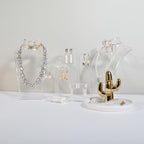 GemeShou Acrylic Jewelry Necklace Bust and Earring Display Stand, Transparent Necklace holder for selling, Clear 3D Jewelry Mannequin Holder 【Acrylic bust- set of 3】