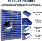 Part Cabinet with 75 Drawers, Shelves & Label Stickers - Bolt and Nut Organizer Bolt Bin Cabinets, Stainless Steel Tool Storage Cabinet for Hardware Organization Small Items and Parts (75 Drawers)