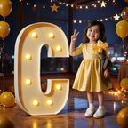 Marquee Letters 3 Feet Tall Large Light Up Letters C Happy Birthday Decorations Marry Me Engagement Party Decor Yellow Light Birthday Decorations Balloon Arch Kit Foam Sign C